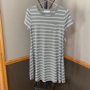 Arizona army green & cream short sleeve tee shirt dress size Small NWT